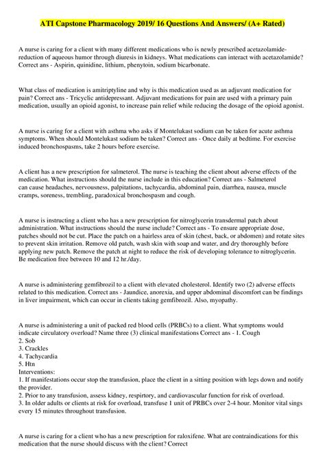wwwatitestincom ®22 Assessment Tecnoloies Institute Inc PAGE 2 ATI CAPSTONE EIG/FAQS What is included in the ATI Capstone product? Guidance from a Mastered Prepared ATI Nurse Educator Orientation for both students and faculty ATI Capstone Proctored pre and post Assessments to show individual and group outcomes An ATI Capstone Content Mastery Series consisting of brand new assessments. 