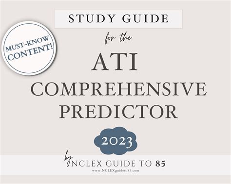 ATI COMPREHENSIVE PREDICTOR EXAM for 2023 Learn with flashcards, ga