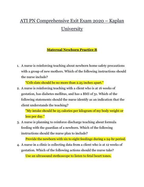 Ati pn exit exam study guide. - Engineering physics by dattu r joshi.