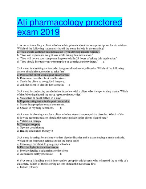 View ATI Pharmacology 2019 A STUDYGUIDE.docx from NURSING 4764 at K