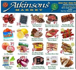 3 days ago · Weekly Ad; Order/Delivery; Employment; Follow @AtkinsonsMarket; Deli Specials. Be sure to use your Advantage Card each time you purchase your special. We offer a "Buy ...