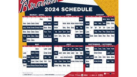 Atlanta Braves 2024 Schedule Printable