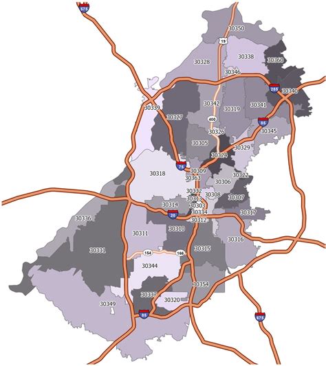 Atlanta Zip Code Map GIS Geography
