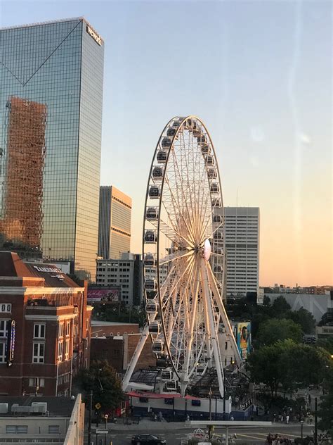 Atlanta ferris wheel. Take a ride on SkyView Atlanta which is a 20-story tall Ferris wheel located in Centennial Olympic Park in downtown Atlanta, Georgiahttp://www.skyviewatlanta... 
