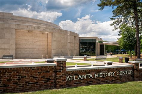 Atlanta history center. Please plan to arrive 30 minutes before your preferred experience time. Parking is free. After entering Atlanta History Center, visitors must present their printed ticket(s), or check-in, at the ticketing desk in the main atrium. The line to enter The Battle of Atlanta cyclorama painting experience will form in the exhibition’s lower gallery. 