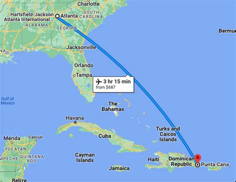 The total flight duration from San Juan, Puerto Rico to Atlanta, GA is 3 hours, 35 minutes. This assumes an average flight speed for a commercial airliner of 500 mph, which is equivalent to 805 km/h or 434 knots. It also adds an extra 30 minutes for take-off and landing. Your exact time may vary depending on wind speeds. .
