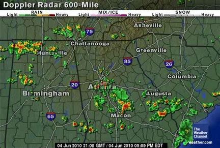 Atlanta weather radar map. Current and future radar maps for assessing areas of precipitation, type, and intensity. Currently Viewing. RealVue™ Satellite. See a real view of Earth from space, providing a detailed view of ... 