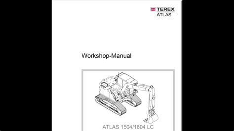 Atlante terex 1504 lc 1604 lc manuale di servizio per escavatore. - David brown 880 selectamatic tractor service parts catalogue manual.