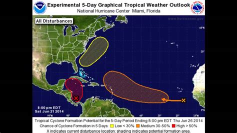 Overview. The Graphical Tropical Weather Outlooks (GTWO) are a set of products issued by the National Hurricane Center (NHC). The 2-day and 5-day GTWOs provide the probability of tropical cyclone formation during the next 2 and 5 days, respectively, in 10% increments for both the Atlantic and eastern North Pacific Ocean basins.. 