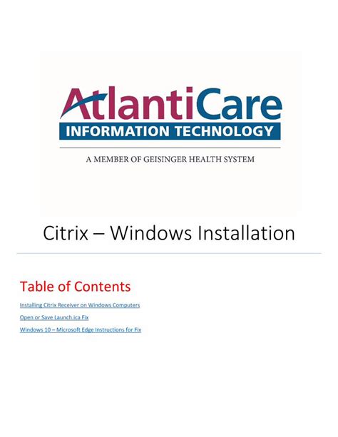 Atlanticare citrix. Installing Citrix Receiver on Android Devices 1. Click on the “Play Store” Icon. It can be found on the list of Applications or can usually be found on the Main Home Screen. 2. Click on the text box to search and type “Citrix Receiver” and click on the Citrix Receiver icon. 