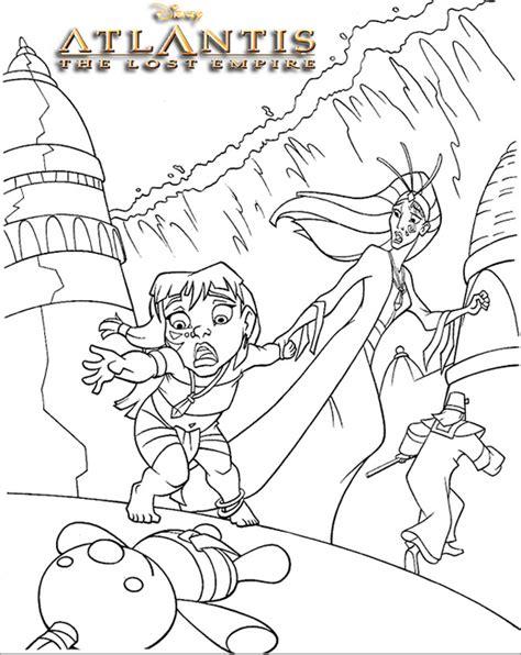 Atlantis The Lost Empire coloring pages for kids, printable free