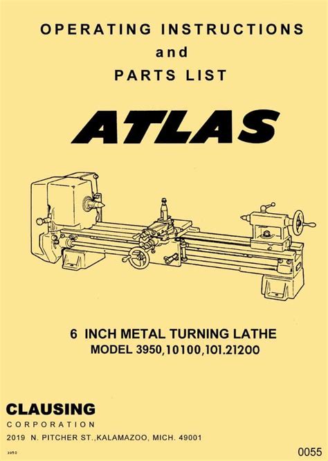 Atlas craftsman 6 metal lathe model 3950 10100 10121200 parts manual. - Histoire du visuel au xxe siècle.