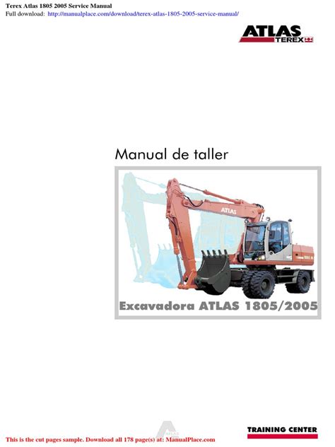 Atlas terex 1805 2005 bagger werkstatthandbuch spanisch. - Carrier infinity 58 furnace service manual.