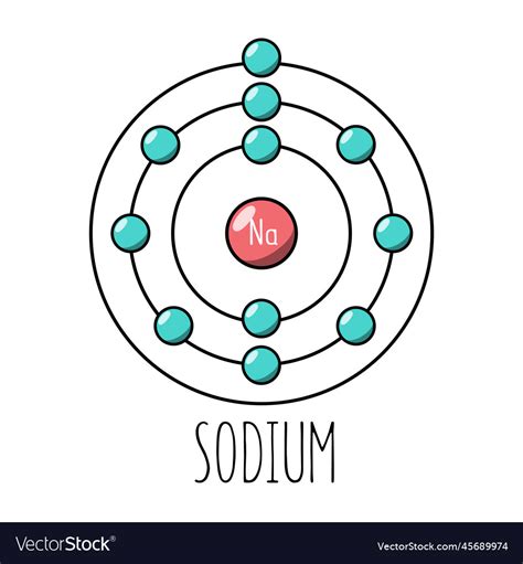 Atom sodium Royalty Free Vector Image VectorStock