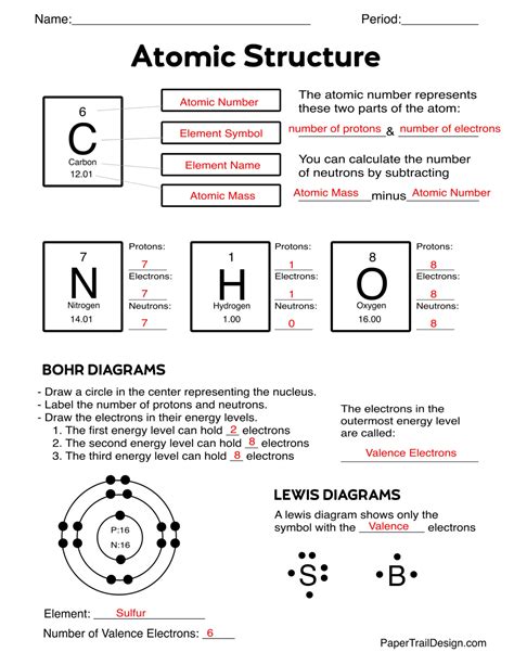 Atomic Structure Worksheet Answers Get the Key to Understanding Atomic
