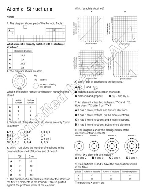 Atomic structure igcse pdf.  A X and Y are atoms of different elements.  ...