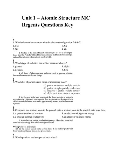 Atomic structure regents questions pdf.  This article provides an in-depth yet accessib...