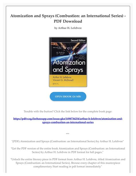 Atomization And Sprays Combustion An Internationa