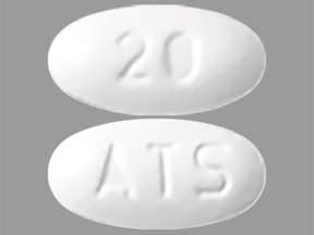 APO ATV40 Pill - white oval, 14mm . Pill with imprint APO ATV4