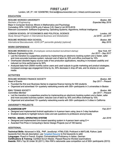 Ats cv template. Coffee Shop Manager. Recreational Facility Attendant. Personal Trainer. Hostess. Concierge. Retail Manager. Loan Officer. These ATS-compliant resume templates will pass any scanning test. They're simple to read and have a structured format that makes details simple to pick up. 