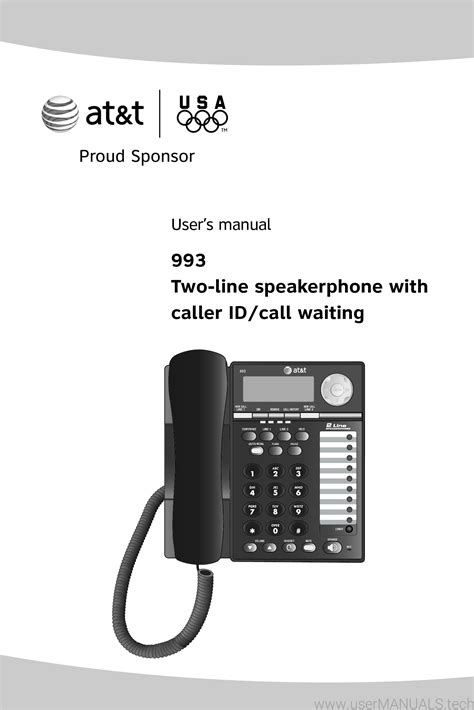 Att 993 corded 2 line speakerphone user manual. - A cantiga de amigo (obras de referencia).