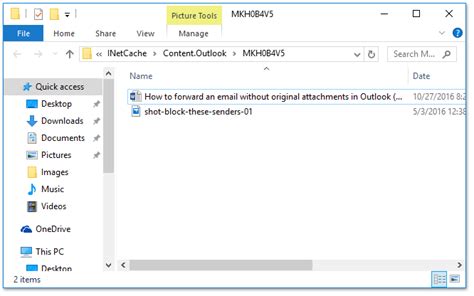 Attachments remain in the Outlook Secure Temporary File folder …