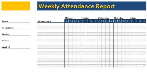 Attendance Chart Template Excel Templates