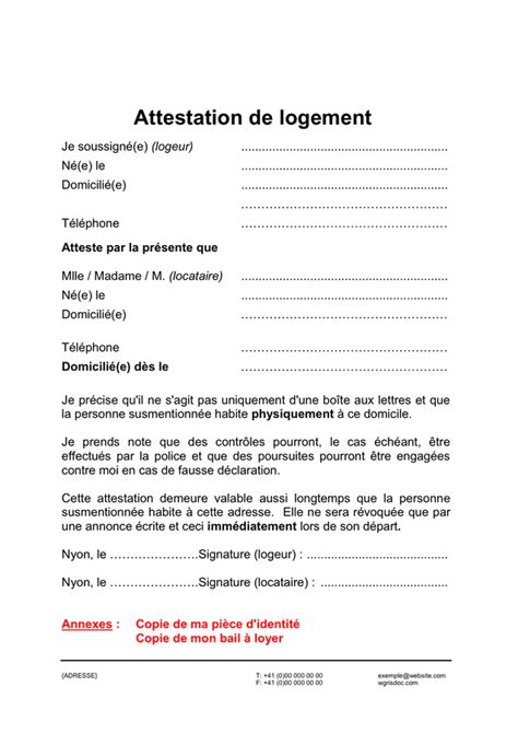 Attestation de non-occupation de logement vacant aux impôts