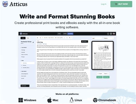 Atticus writing software.  But now authors can use one efficient multitool from start ...