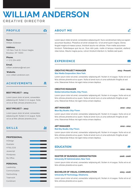 Attractive Resume Word Format Templae Template Window Sample within