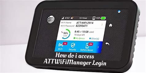 In the browser of the device connected to the mobile hotspot, enter one of the two options in the web address field: http://attwifimanager/ or 192. . Attwifimanager