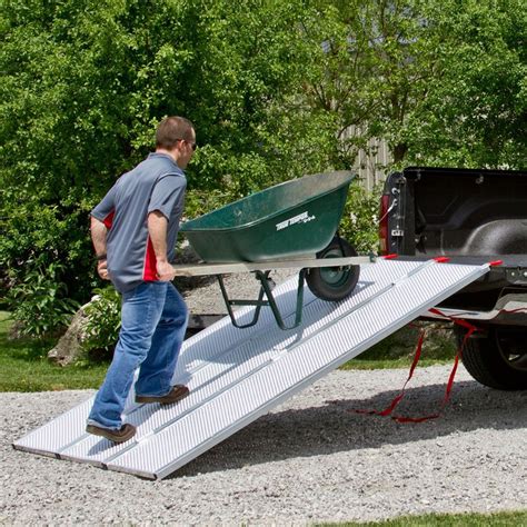 These S-shaped ramps let you load ATVs, lawnmowers, and other wheele