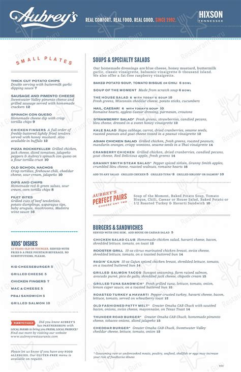 Aubrey's hixson menu. Things To Know About Aubrey's hixson menu. 