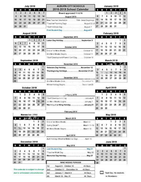 Auburn Al City Schools Calendar