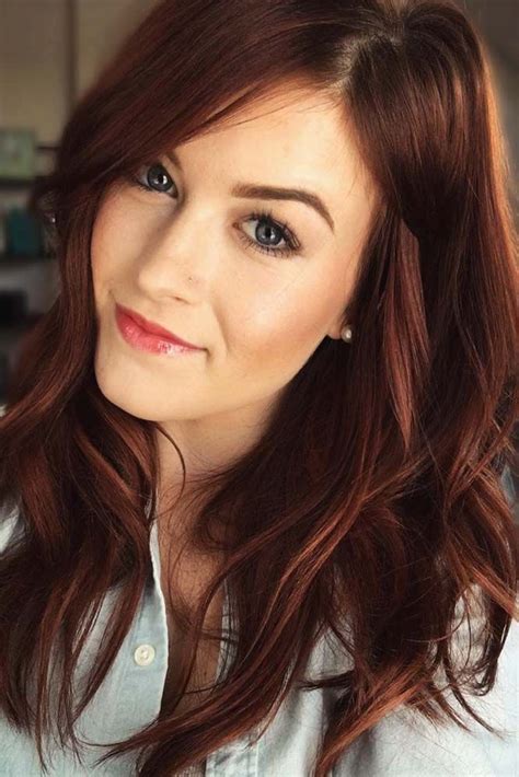 Auburn hair color for brunettes. Rich Auburn. If you love the look of a red-brown hair color, give a rich auburn … 
