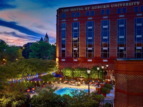 Auburn hotel. The hotel is built on the exact location where college memories and music history were made for more than 70 years in Auburn. Stay cool with our outdoor pool, relax by the fire pit, or enjoy cooking on our patio grills. All the amenities you could ask for when looking for that perfect family friendly and kid friendly hotel. 