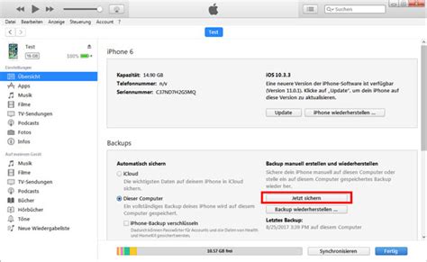 
Auch ein Computer mit iTunes ist eine Option