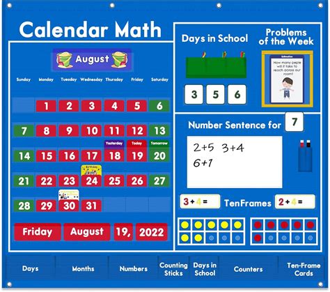 Auchq Daily Calendar Math Activity Program Pocket Chart