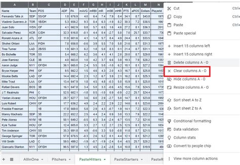 Auction Calculator Draft Sheet RotoGraphs Fantasy Baseball