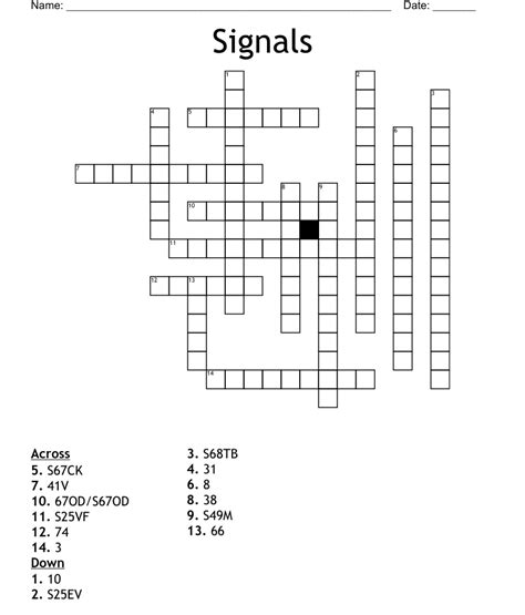 All crossword answers for SIGNAL with 7 Letters found in daily crossword puzzles: NY Times, Daily Celebrity, Telegraph, LA Times and more. ... Know another solution for crossword clues containing Signal? Add your answer to the crossword database now. Clue. Answer. What is 9 + 2. Please check your inputs again. Submit