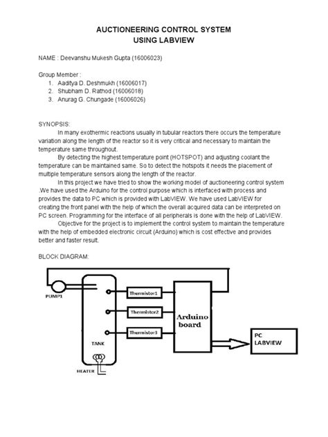 Auctioneering control system using labview. .  ...