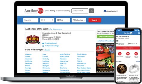 To find an auction using AuctionZip, select the appropriate auction category from a list located on AuctionZip’s home page. Find local auctions by selecting your state’s home page,.... 