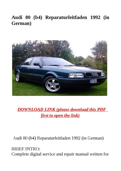 Audi 80 b4 service repair manual 1992 german. - Opel vauxhall omega 1994 1999 workshop service manual repair.