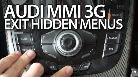 Audi Hidden Menu And Setup Button For Approx