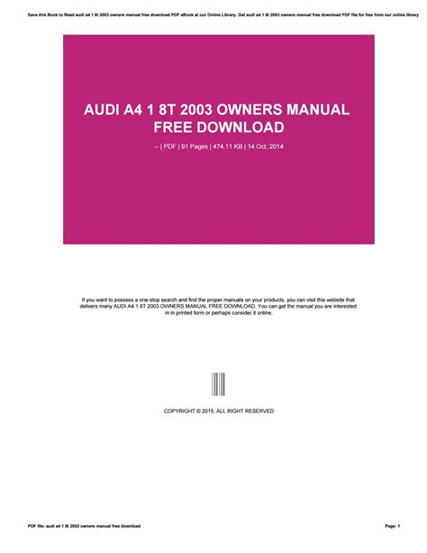 Audi a4 1 8t 2003 owners manual free download. - Solution manual for data communications and networking by behrouz forouzan 2.