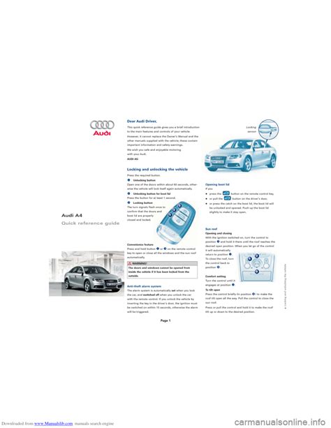 Audi a4 2 0 quick reference guide. - Computer and network professionals certification guide by j scott christianson.