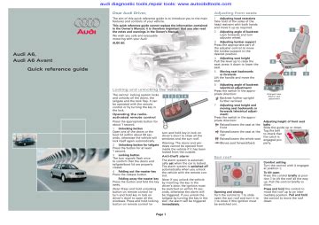 Audi a6 27t quick reference guide. - Sintaxe-semântica, base para gramática de texto.