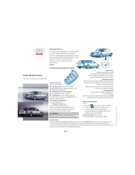 Audi a6 quick reference guide 2012. - Kymco mongoose 50 sport ld10ba atv parts manual catalog.