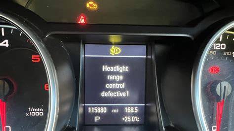 Audi headlight range control warning light.  The dealer diagnosed it as there ...