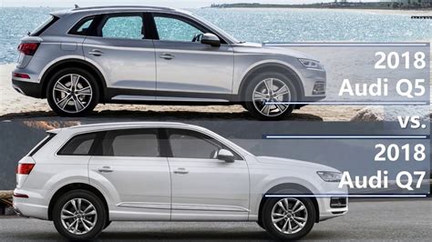 Audi q5 vs q7. Audi Q5 vs. Audi Q7. The Audi Q7 is the Q5's larger sibling. The three-row Q7 SUV can seat seven passengers, its cabin is more upscale and handsome than the Q5's, it features a dual-screen infotainment system, and it also has a higher towing capacity. Both of these Audis have similar engine options, but the Q7 has a higher starting MSRP by ... 